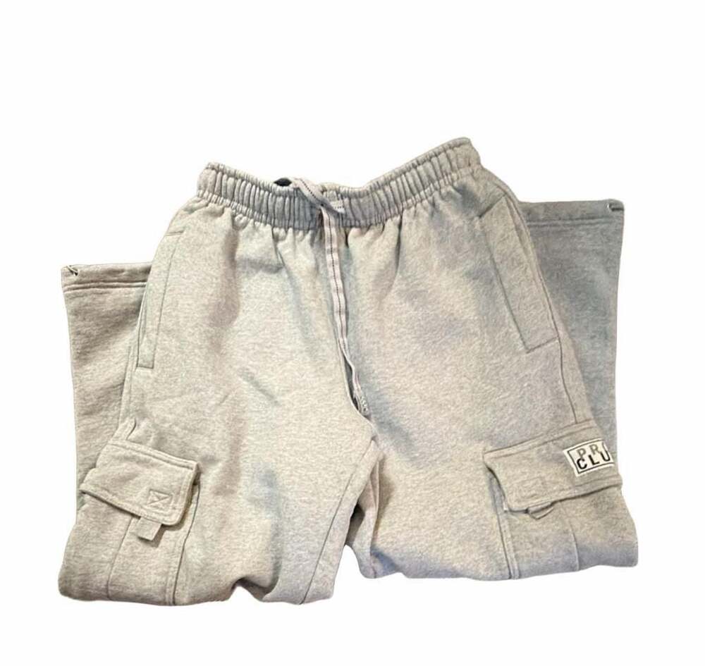 Pro Club Heavyweight Cargo Sweatpants Heather Grey Size S